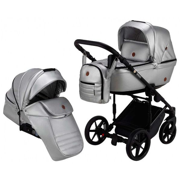 Универсальная детская коляска 2 в 1 Adamex Amelia кожа