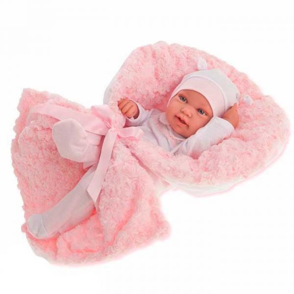 Кукла-младенец Antonio Juan 5006 Эдуарда в розовом 42 см