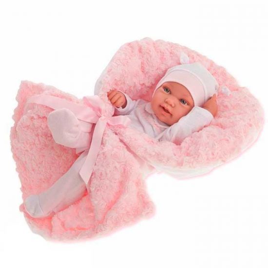 Кукла-младенец Antonio Juan 5006 Эдуарда в розовом 42 см