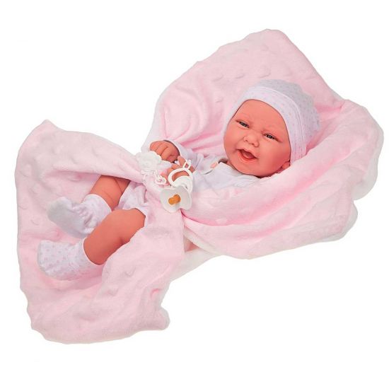 Лялька-немовля Antonio Juan 5020 Carla в рожевому 42 см
