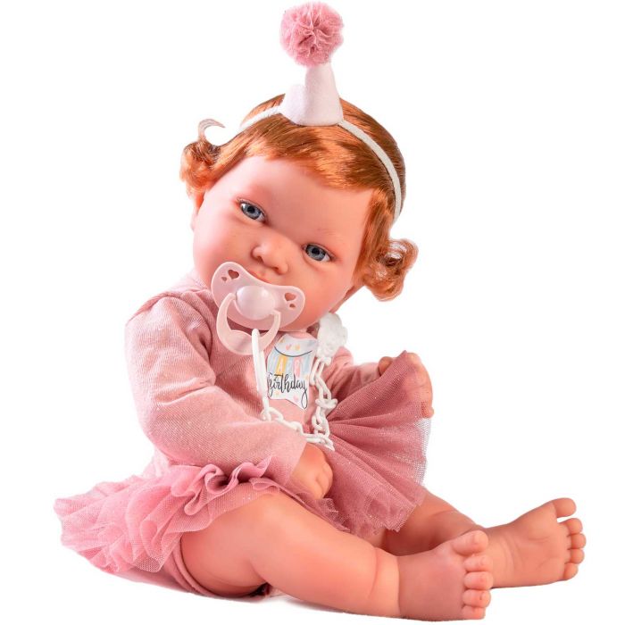 Лялька немовля Antonio Juan 50272 Pipa дівчинка з волоссям 42 см