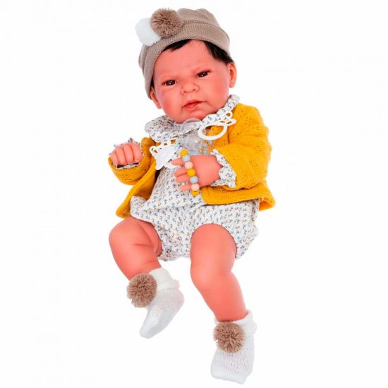 Кукла младенец Antonio Juan 5075 Элис в желтом 42 см
