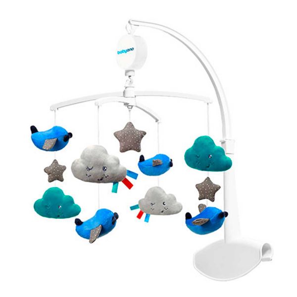 Музыкальный мобиль BabyOno 627 Тучки и самолетики Музыкальный мобиль BabyOno 627 Тучки и самолетики