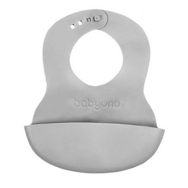 Силиконовый нагрудник с регулируемой застежкой BabyOno Силиконовый нагрудник с регулируемой застежкой BabyOno