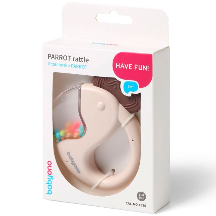 Игрушка погремушка BabyOno 1550 Попугай Игрушка погремушка BabyOno 1550 Попугай