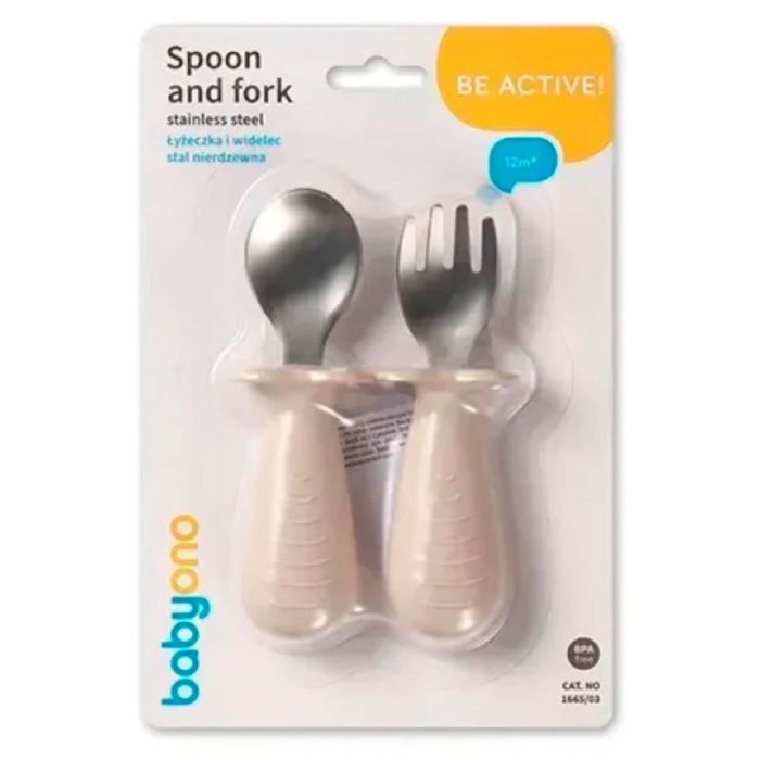 Детские столовые приборы из нержавеющей стали BabyOno Детские столовые приборы из нержавеющей стали BabyOno