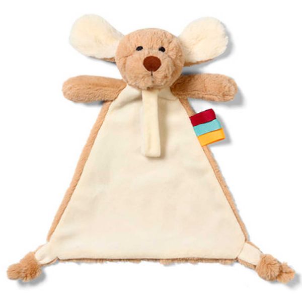 Игрушка-обнимашка Щенок Вилли BabyOno 1523 с держателем для пустышки