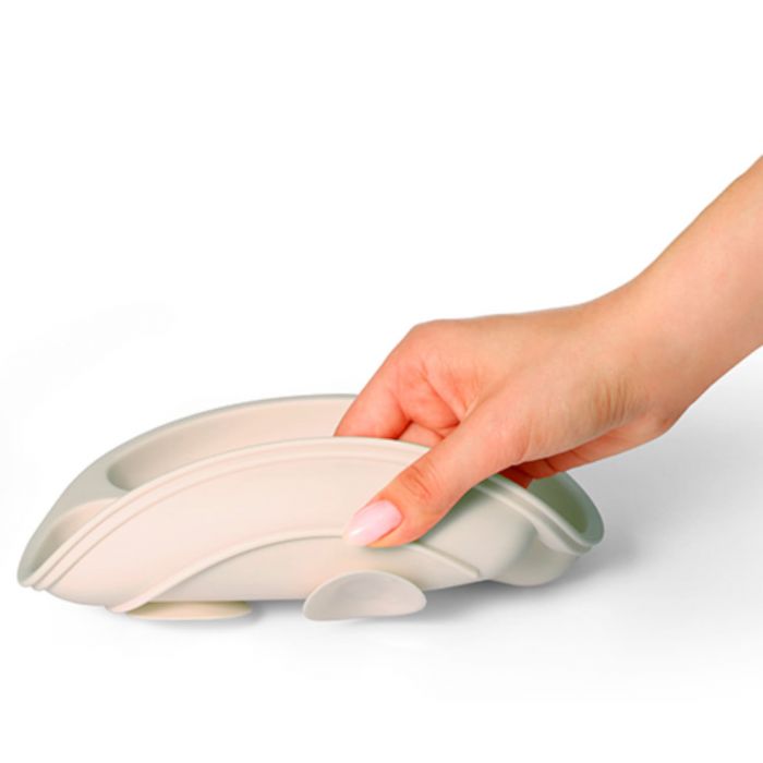 Детская силиконовая тарелка с тремя секциями BabyOno Детская силиконовая тарелка с тремя секциями BabyOno