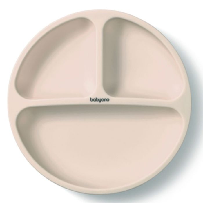 Детская силиконовая тарелка с тремя секциями BabyOno Детская силиконовая тарелка с тремя секциями BabyOno