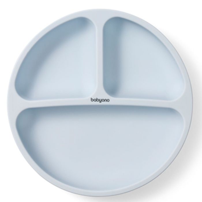 Детская силиконовая тарелка с тремя секциями BabyOno Детская силиконовая тарелка с тремя секциями BabyOno