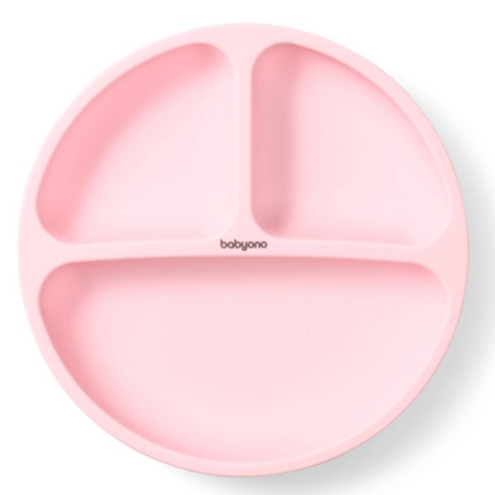 Детская силиконовая тарелка с тремя секциями BabyOno Детская силиконовая тарелка с тремя секциями BabyOno