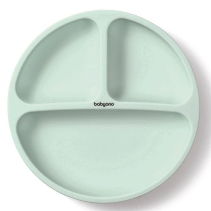 Детская силиконовая тарелка с тремя секциями BabyOno Детская силиконовая тарелка с тремя секциями BabyOno