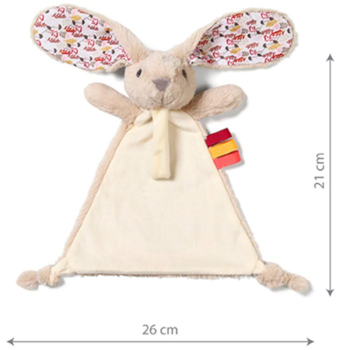 Игрушка-обнимашка Кролик Милли BabyOno 1527 с держателем для пустышки