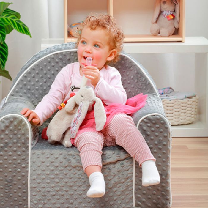 Игрушка-обнимашка Кролик Милли BabyOno 1527 с держателем для пустышки