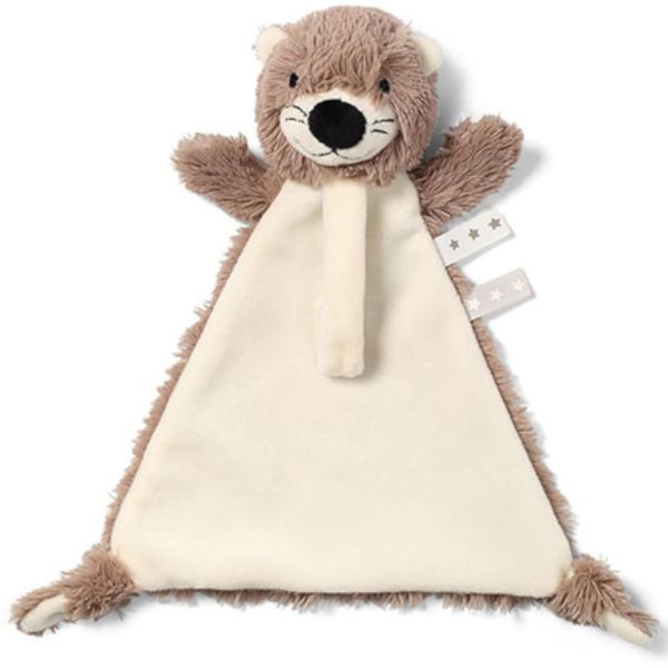 Игрушка-обнимашка Выдра Магги BabyOno 739 с держателем для пустышки