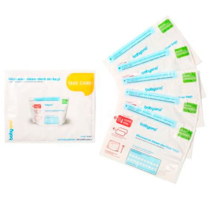 Пакеты для стерилизации в микроволновой печи 5 шт, BabyOno 1038 Пакеты для стерилизации в микроволновой печи 5 шт, BabyOno 1038