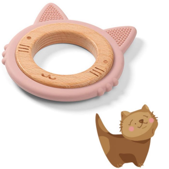 Прорезыватель для зубов деревянно-силиконовый BabyOno Прорезыватель для зубов деревянно-силиконовый BabyOno