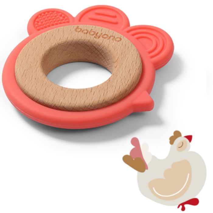 Прорезыватель для зубов деревянно-силиконовый BabyOno Прорезыватель для зубов деревянно-силиконовый BabyOno