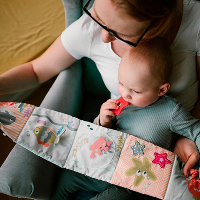 Развивающая мягкая сенсорная книжечка Морской мир Babyono 1563