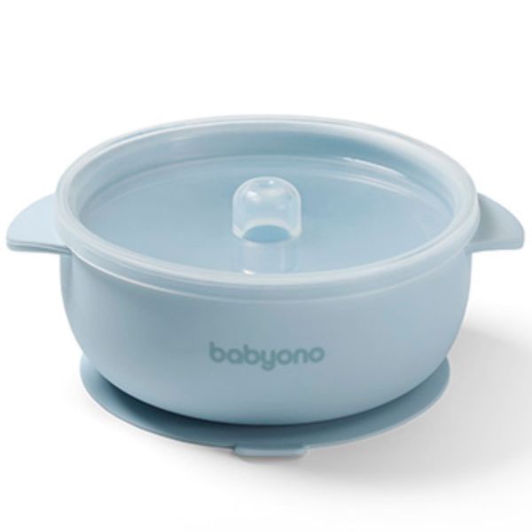 Детская силиконовая миска с присоской и крышкой BabyOno Детская силиконовая миска с присоской и крышкой BabyOno