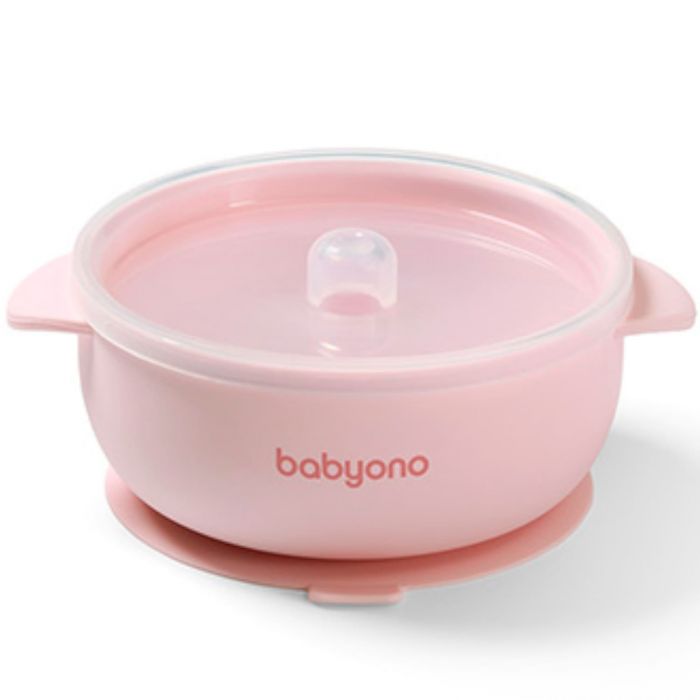 Детская силиконовая миска с присоской и крышкой BabyOno Детская силиконовая миска с присоской и крышкой BabyOno