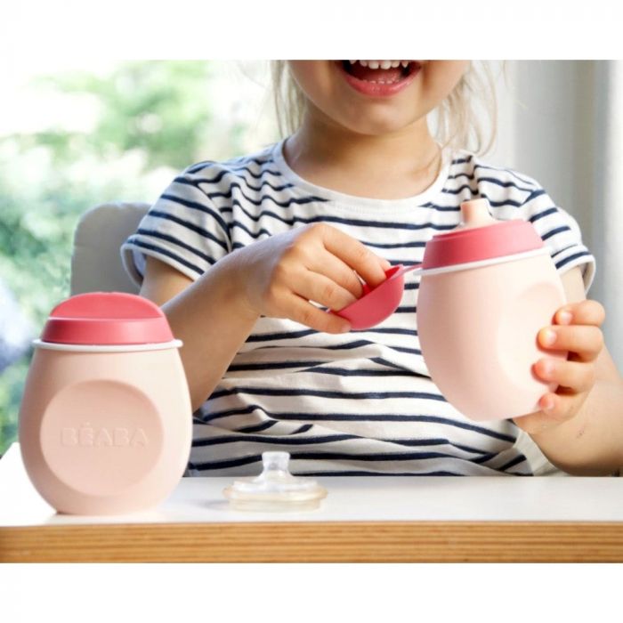 Поильник из силикона Beaba Baby Squeez 2 в 1