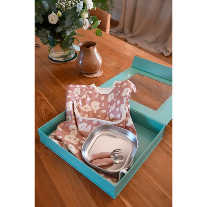 Набор посуды Beaba Savannah Bloom металлический подарочный 4+