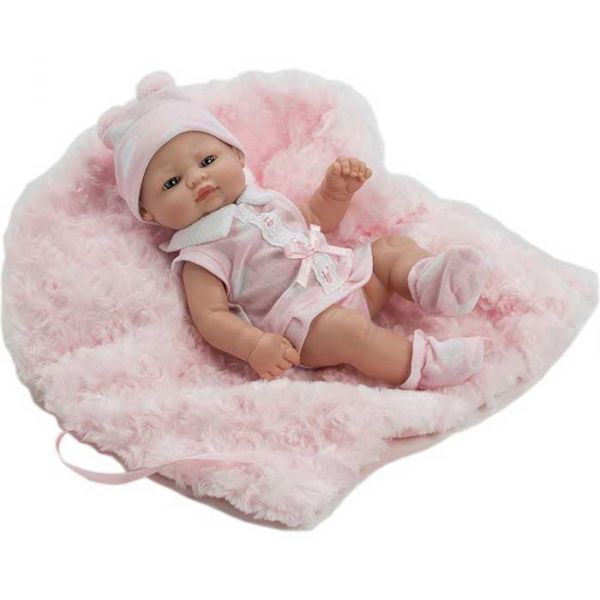 Кукла–пупс Munecas Berbesa 2504R новорожденный с пледом 27 см