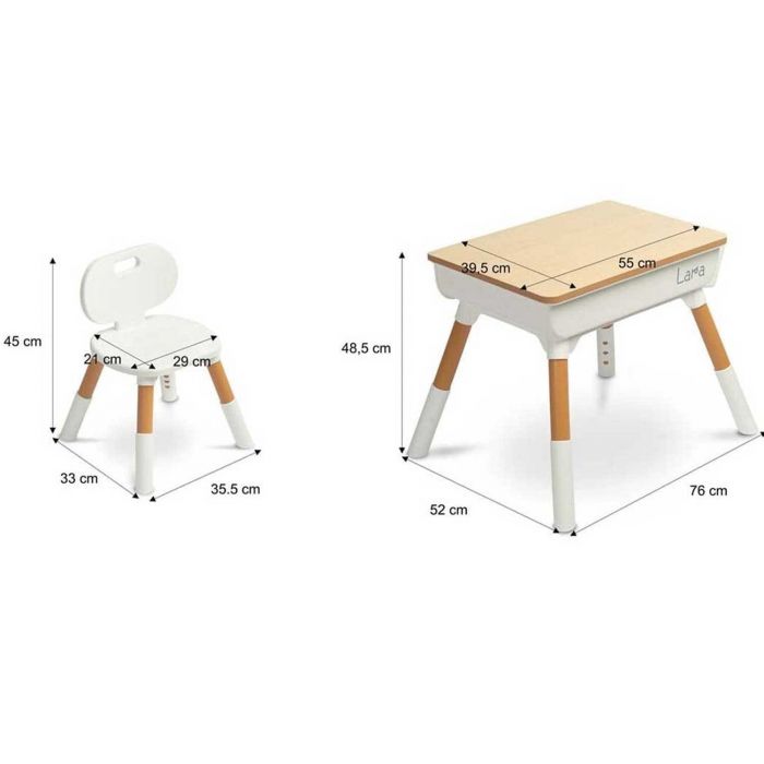 Детский многофункциональный столик и стул Caretero Toyz Lara