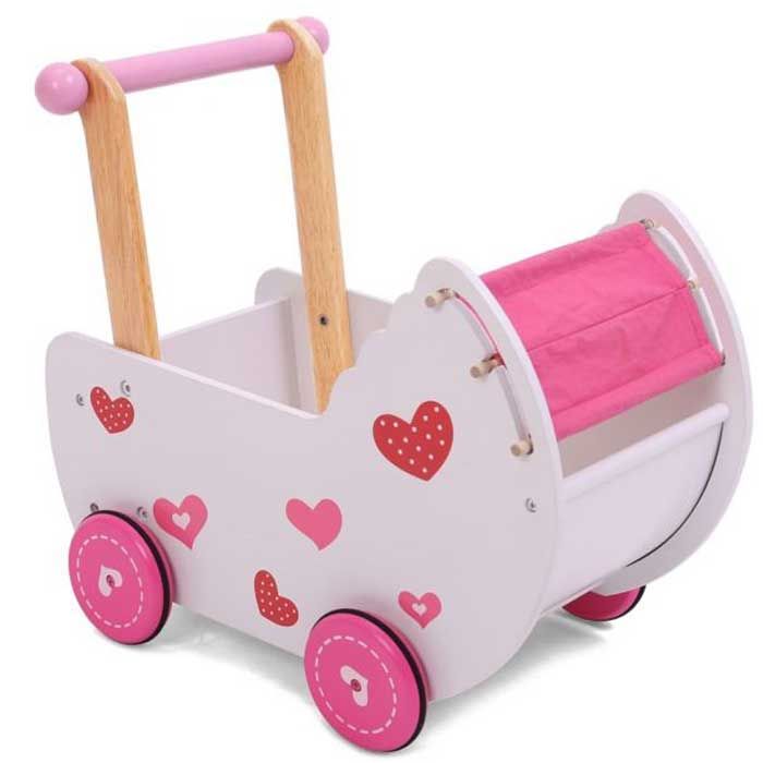 Дерев'яна коляска для ляльок EcoToys 2150