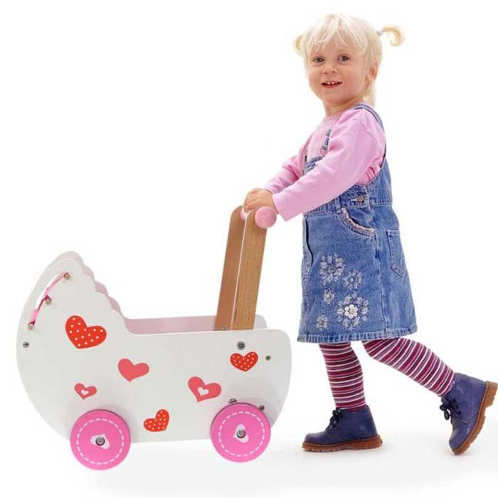 Дерев'яна коляска для ляльок EcoToys 2150