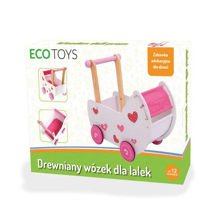 Дерев'яна коляска для ляльок EcoToys 2150