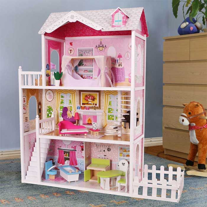 Кукольный домик с забором EcoToys 4107 FM California