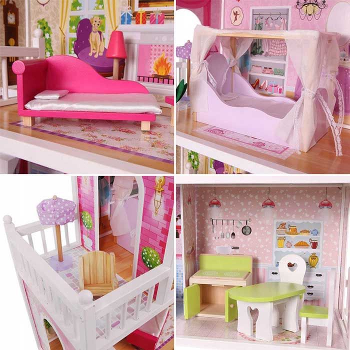 Кукольный домик с забором EcoToys 4107 FM California