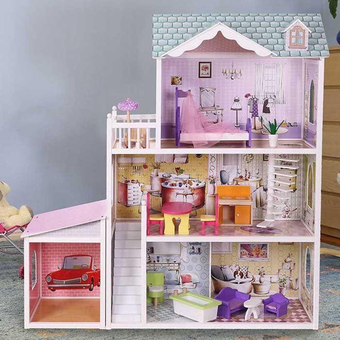 Кукольный домик с гаражом EcoToys 4108 WG Beverly Hills
