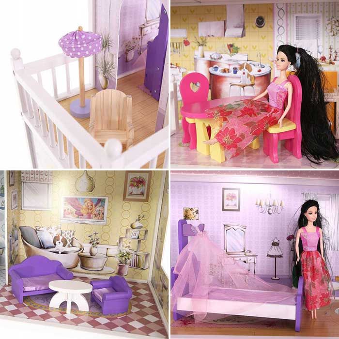 Кукольный домик с гаражом EcoToys 4108 WG Beverly Hills
