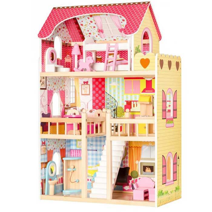 Кукольный домик EcoToys 4109 Малиновая резиденция