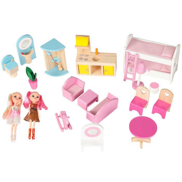 Кукольный домик EcoToys 4109 Малиновая резиденция