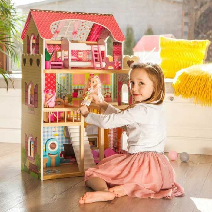 Кукольный домик EcoToys 4109 Малиновая резиденция
