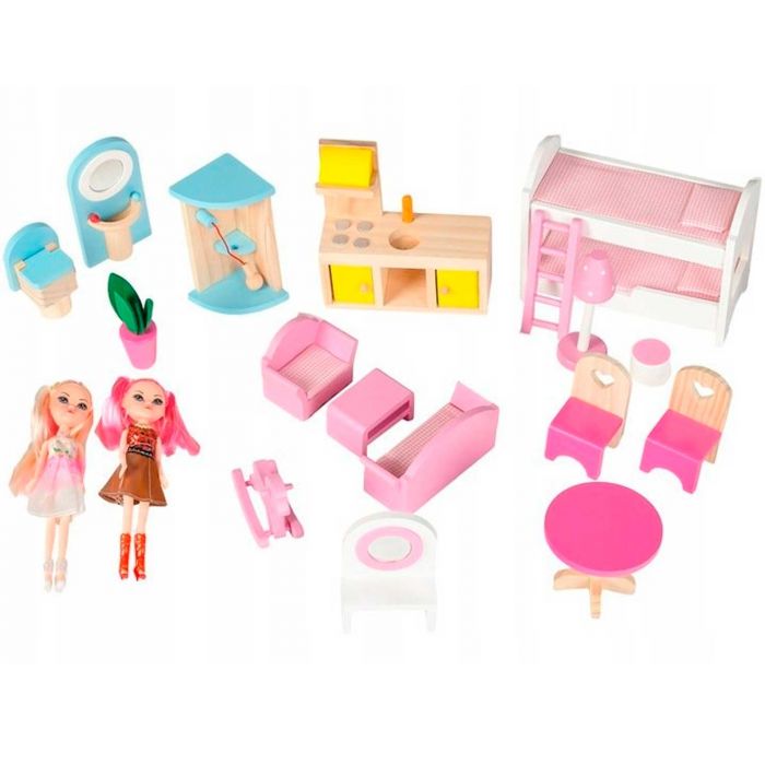 Кукольный домик EcoToys 4120 Малиновая резиденция