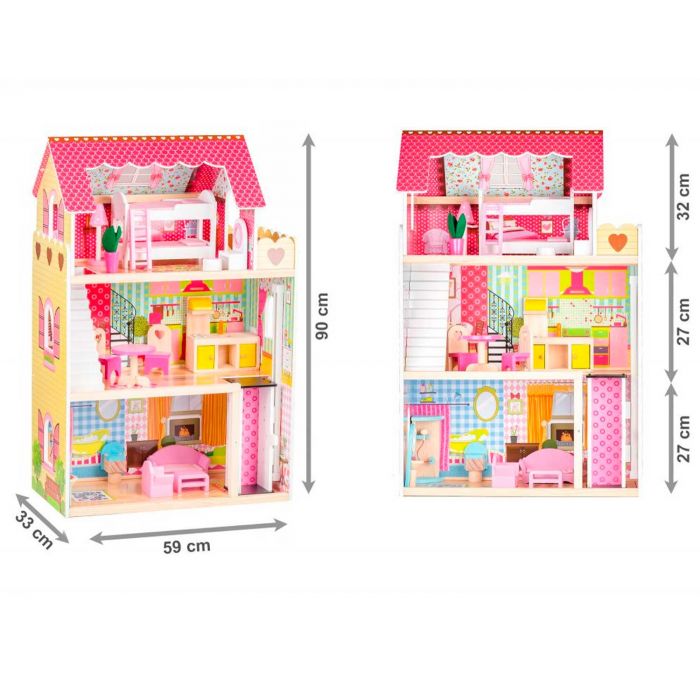 Кукольный домик EcoToys 4120 Малиновая резиденция
