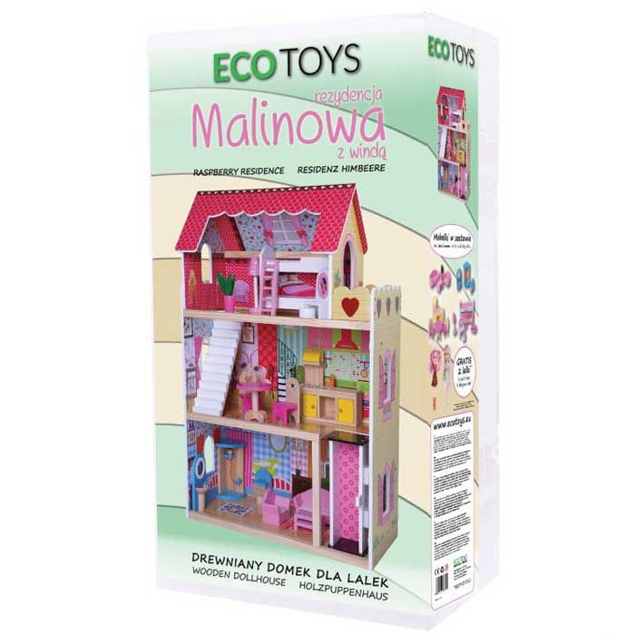 Кукольный домик EcoToys 4120 Малиновая резиденция