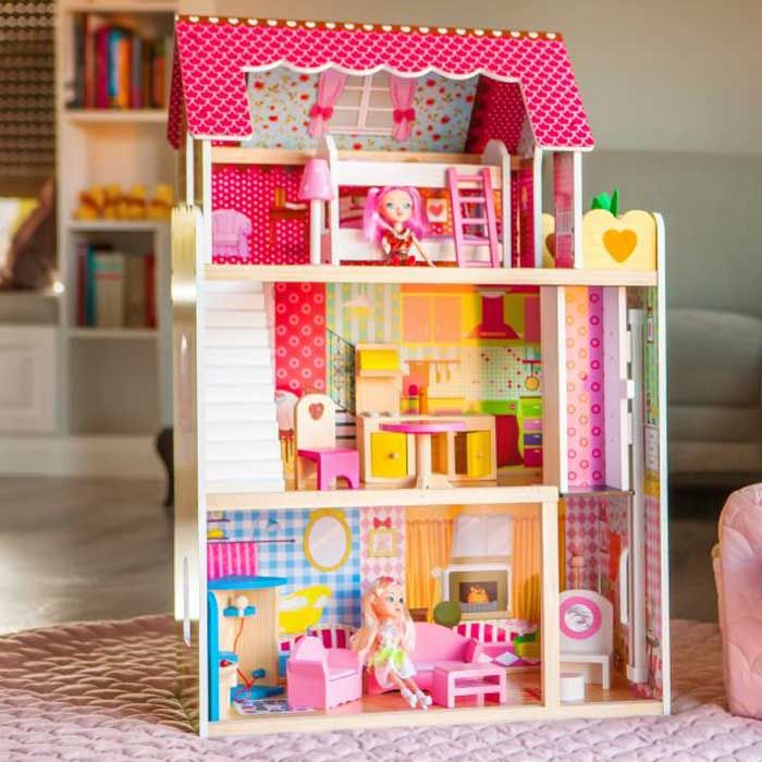 Кукольный домик EcoToys 4120 Малиновая резиденция