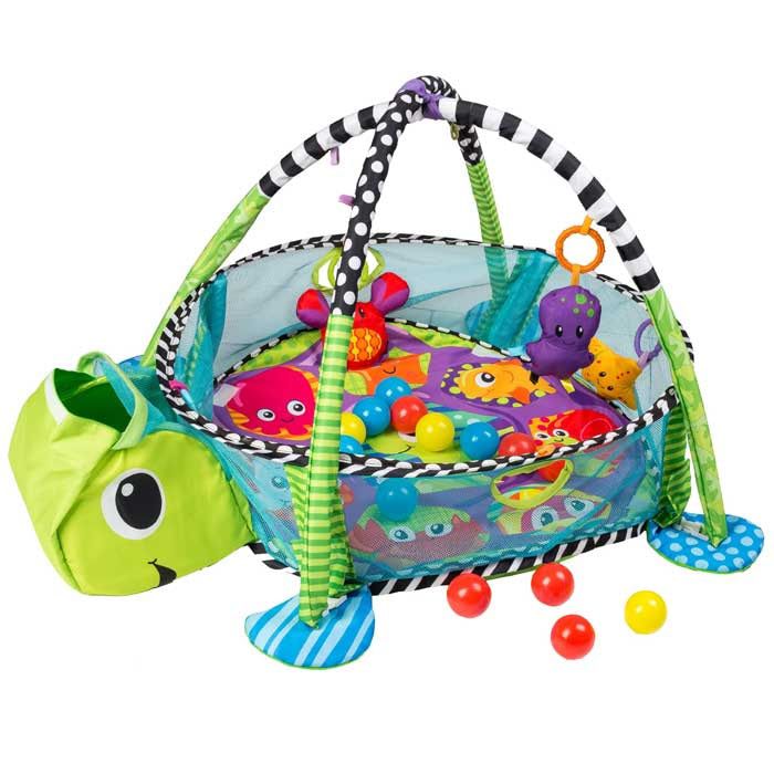 Развивающий коврик 3в1 с игрушками и шариками EcoToys 88967