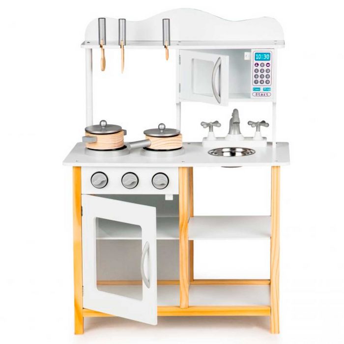 Дерев'яна кухня з аксесуарами EcoToys TK040A White