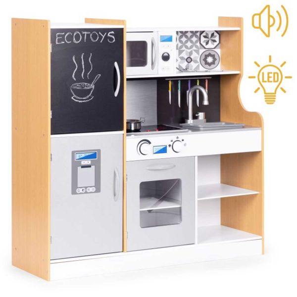 Детская деревянная кухня Mood EcoToys TL053001, звуковые и световые эффекты Детская деревянная кухня Mood EcoToys TL053001, звуковые и световые эффекты