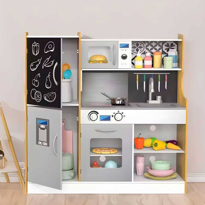 Детская деревянная кухня Mood EcoToys TL053001, звуковые и световые эффекты