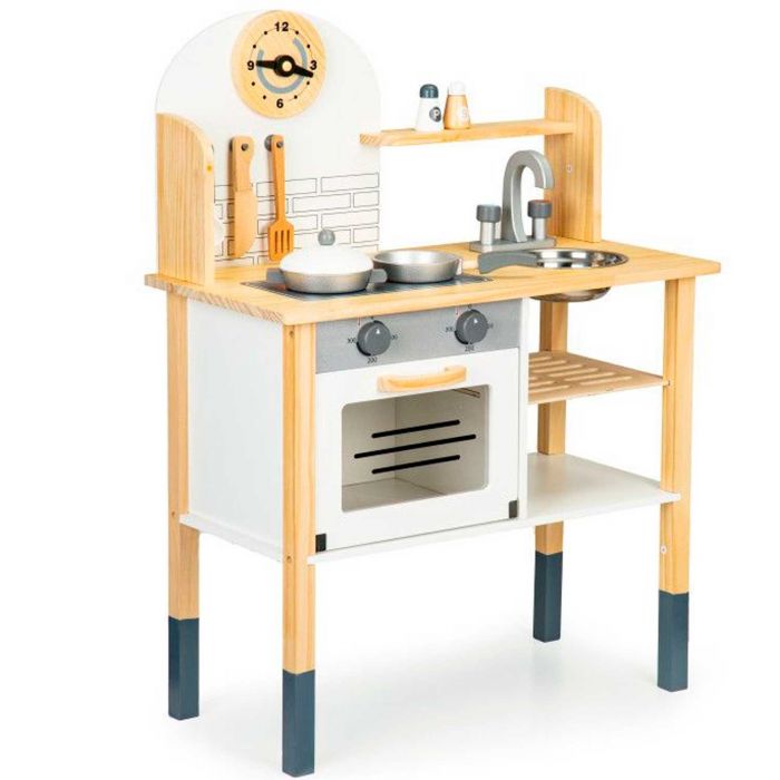 Детская деревянная кухня с аксессуарами EcoToys TL80021