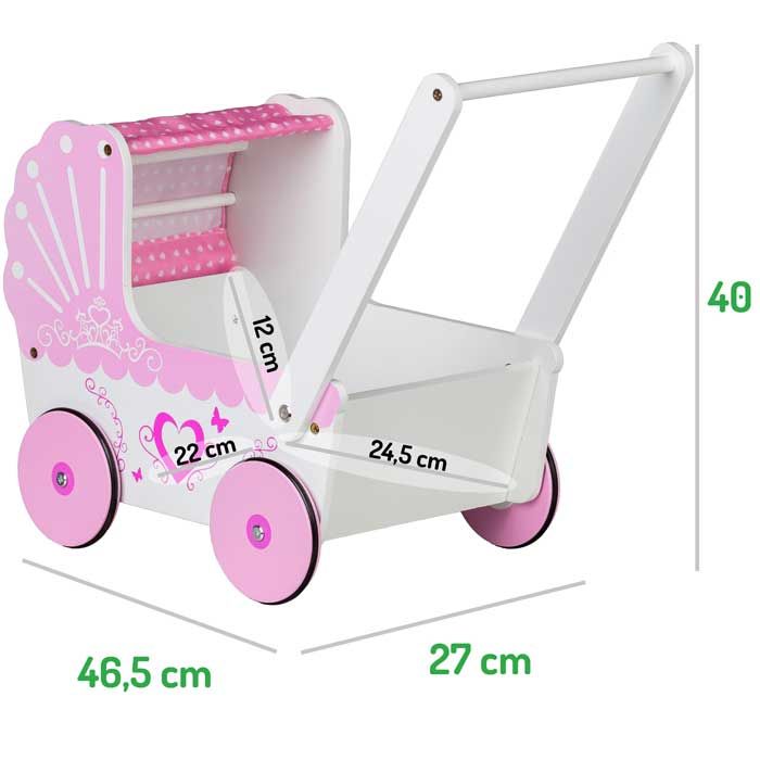 Дерев'яна коляска для ляльок EcoToys TT003