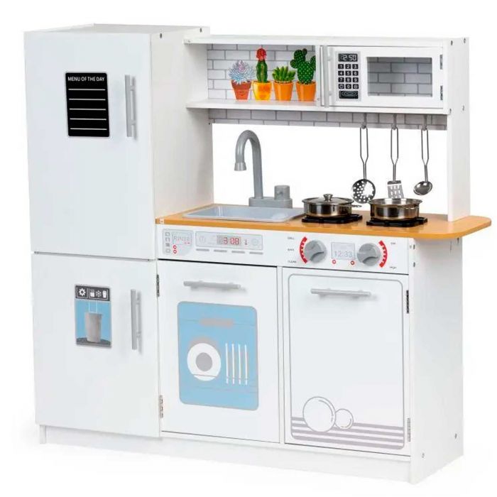 Детская деревянная кухня с аксессуарами EcoToys PLK553